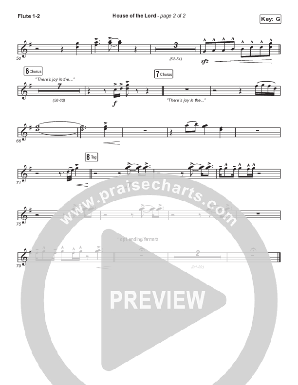 House Of The Lord (Choral Anthem SATB) Flute 1/2 (Phil Wickham / Arr. Cliff Duren / Mason Brown)