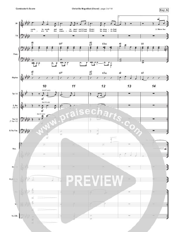 Christ Be Magnified (Choral Anthem SATB) Conductor's Score (Cody Carnes / Arr. Luke Gambill)