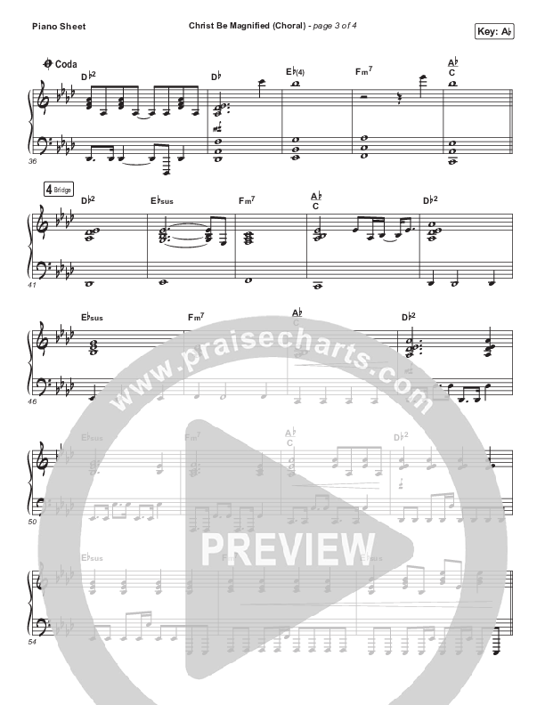 Christ Be Magnified (Choral Anthem SATB) Piano Sheet (Cody Carnes / Arr. Luke Gambill)