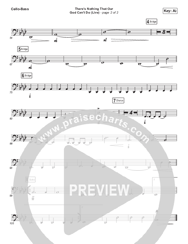 There's Nothing That Our God Can't Do (Choral Anthem SATB) Cello/Bass (Passion / Kristian Stanfill / Arr. Luke Gambill)