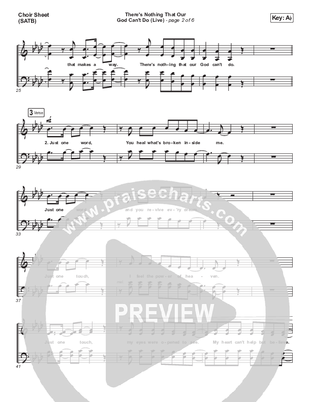 There's Nothing That Our God Can't Do (Choral Anthem SATB) Choir Vocals (SATB) (Passion / Kristian Stanfill / Arr. Luke Gambill)