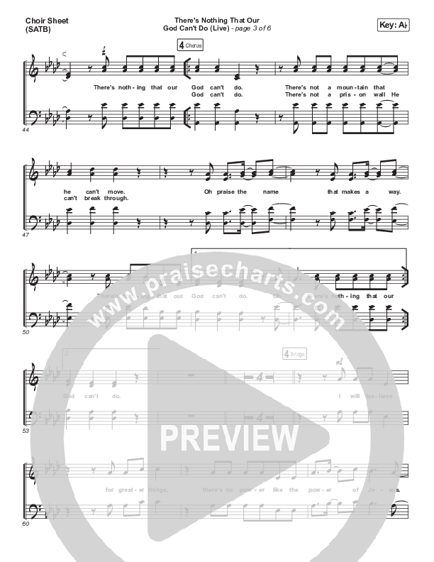 There's Nothing That Our God Can't Do (Choral Anthem SATB) Choir Vocals (SATB) (Passion / Kristian Stanfill / Arr. Luke Gambill)