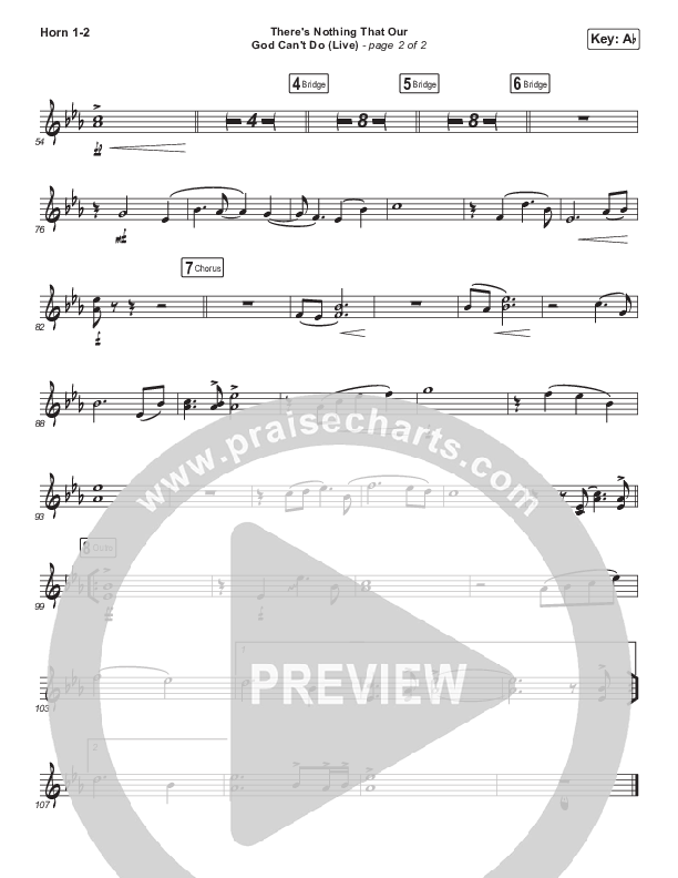 There's Nothing That Our God Can't Do (Choral Anthem SATB) French Horn 1/2 (Passion / Kristian Stanfill / Arr. Luke Gambill)