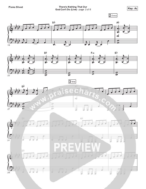 There's Nothing That Our God Can't Do (Choral Anthem SATB) Piano Sheet (Passion / Kristian Stanfill / Arr. Luke Gambill)