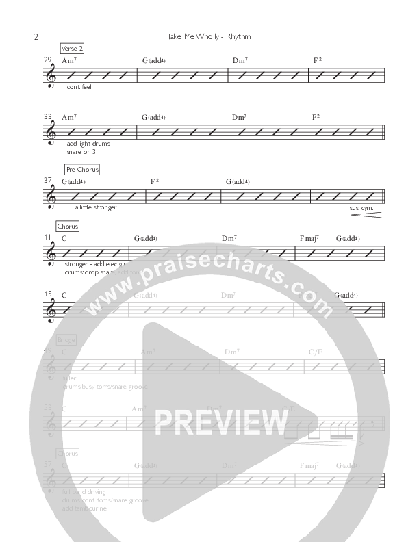 Take Me Wholly Rhythm Chart (Unite Collective)