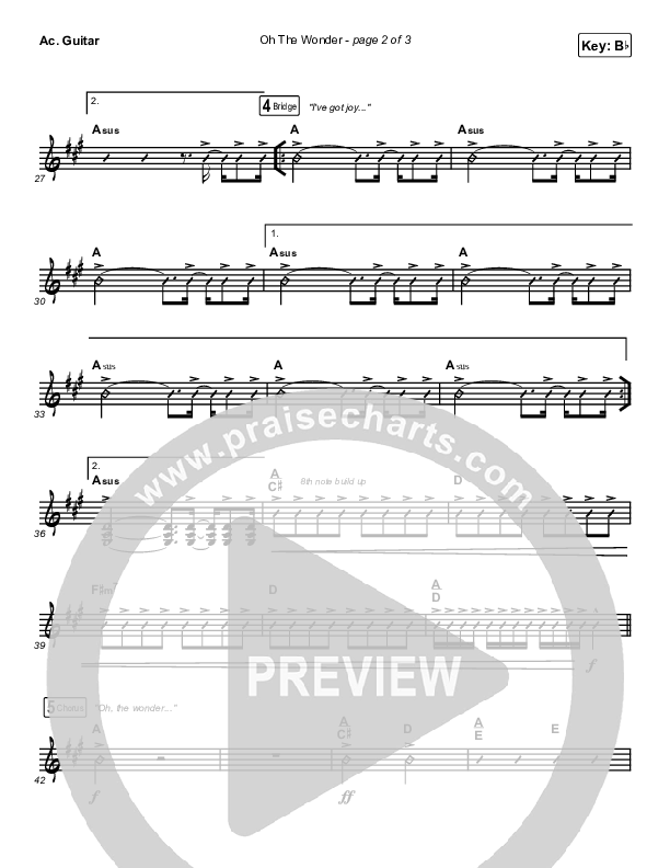 Oh The Wonder Acoustic Guitar (Cross Point Music)