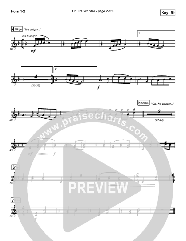Oh The Wonder French Horn 1/2 (Cross Point Music)