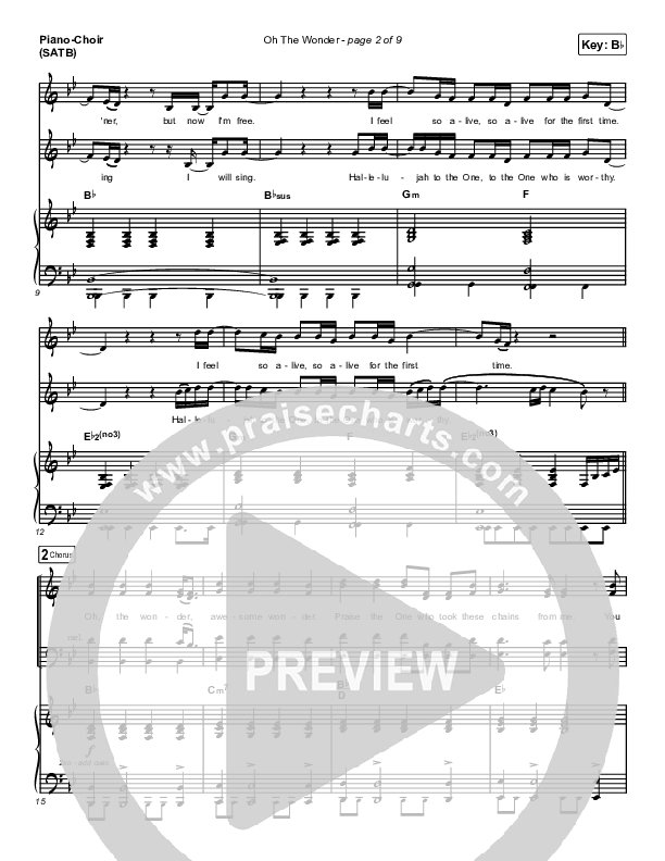 Oh The Wonder Sheet Music PDF (Cross Point Music) - PraiseCharts