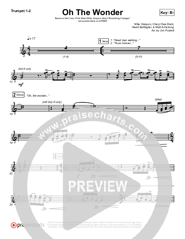 Oh The Wonder Brass Pack (Cross Point Music)