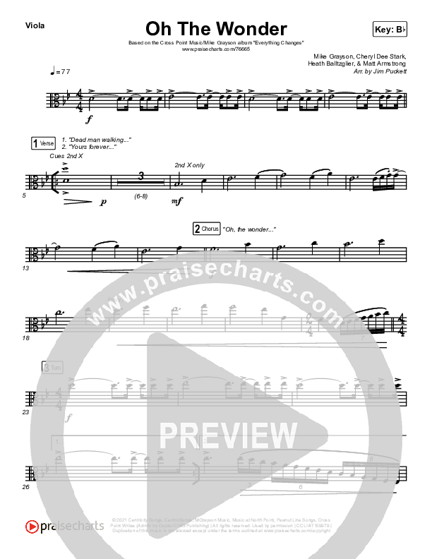 Oh The Wonder Viola (Cross Point Music)