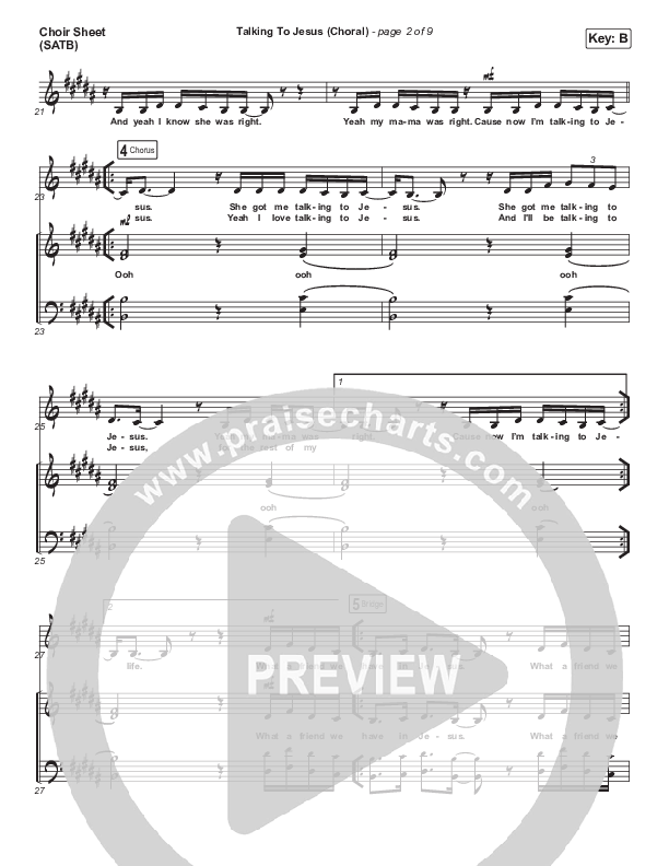 Talking To Jesus (Choral Anthem SATB) Choir Sheet (SATB) (Maverick City Music / Elevation Worship / Brandon Lake / Arr. Luke Gambill)
