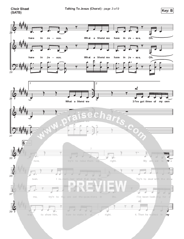 Talking To Jesus (Choral Anthem SATB) Choir Sheet (SATB) (Maverick City Music / Elevation Worship / Brandon Lake / Arr. Luke Gambill)