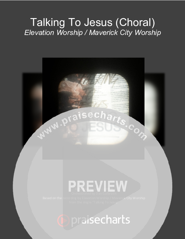 Talking To Jesus (Choral Anthem SATB) Cover Sheet (Maverick City Music / Elevation Worship / Brandon Lake / Arr. Luke Gambill)