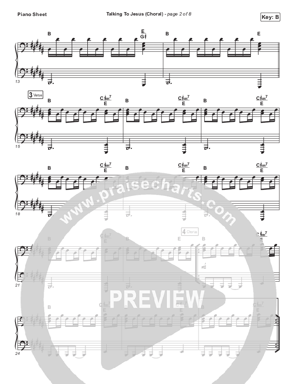 Talking To Jesus (Choral Anthem SATB) Piano Sheet (Maverick City Music / Elevation Worship / Brandon Lake / Arr. Luke Gambill)