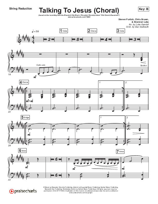 Talking To Jesus (Choral Anthem SATB) Synth Strings (Maverick City Music / Elevation Worship / Brandon Lake / Arr. Luke Gambill)