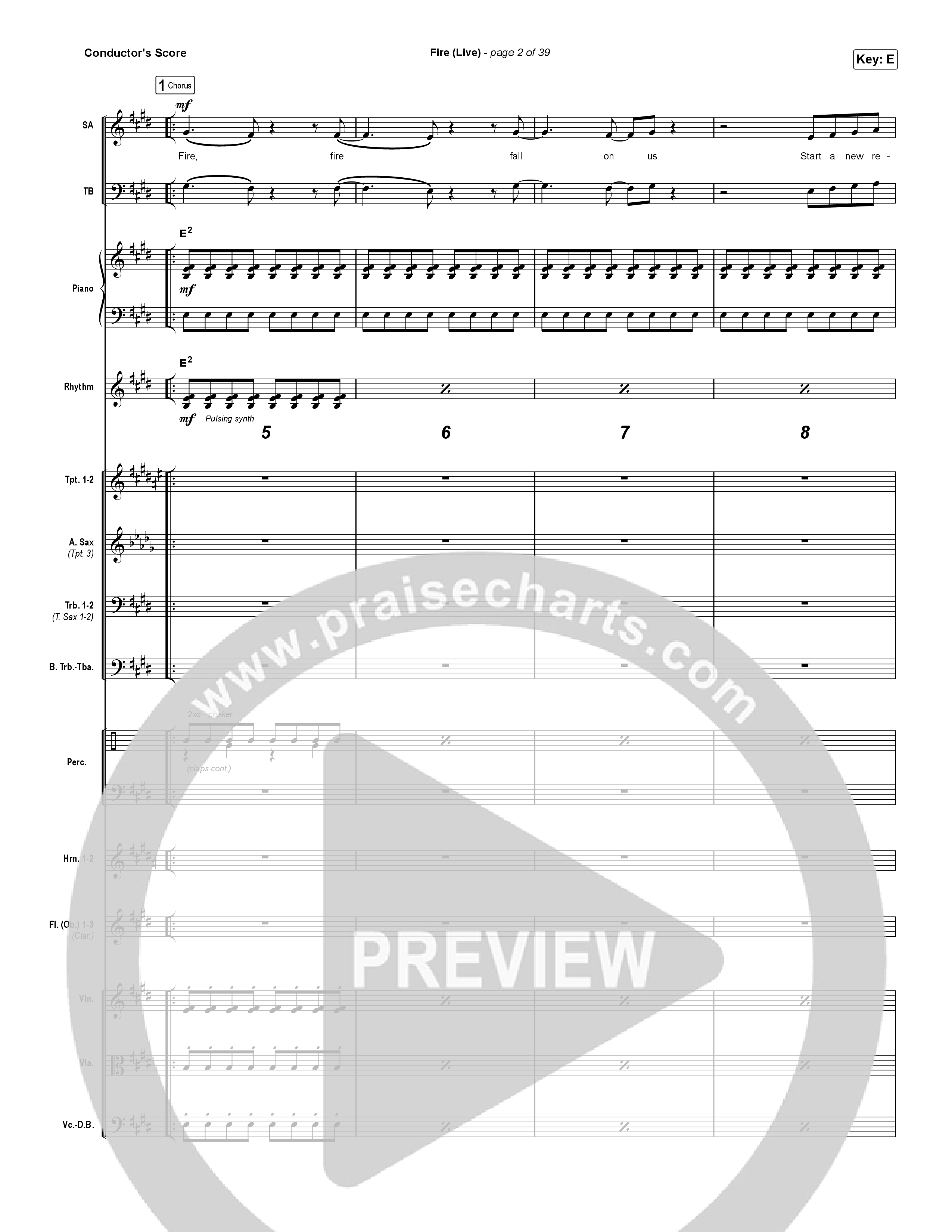 Fire (Choral Anthem SATB) Conductor's Score (CeCe Winans / Arr. Luke Gambill)