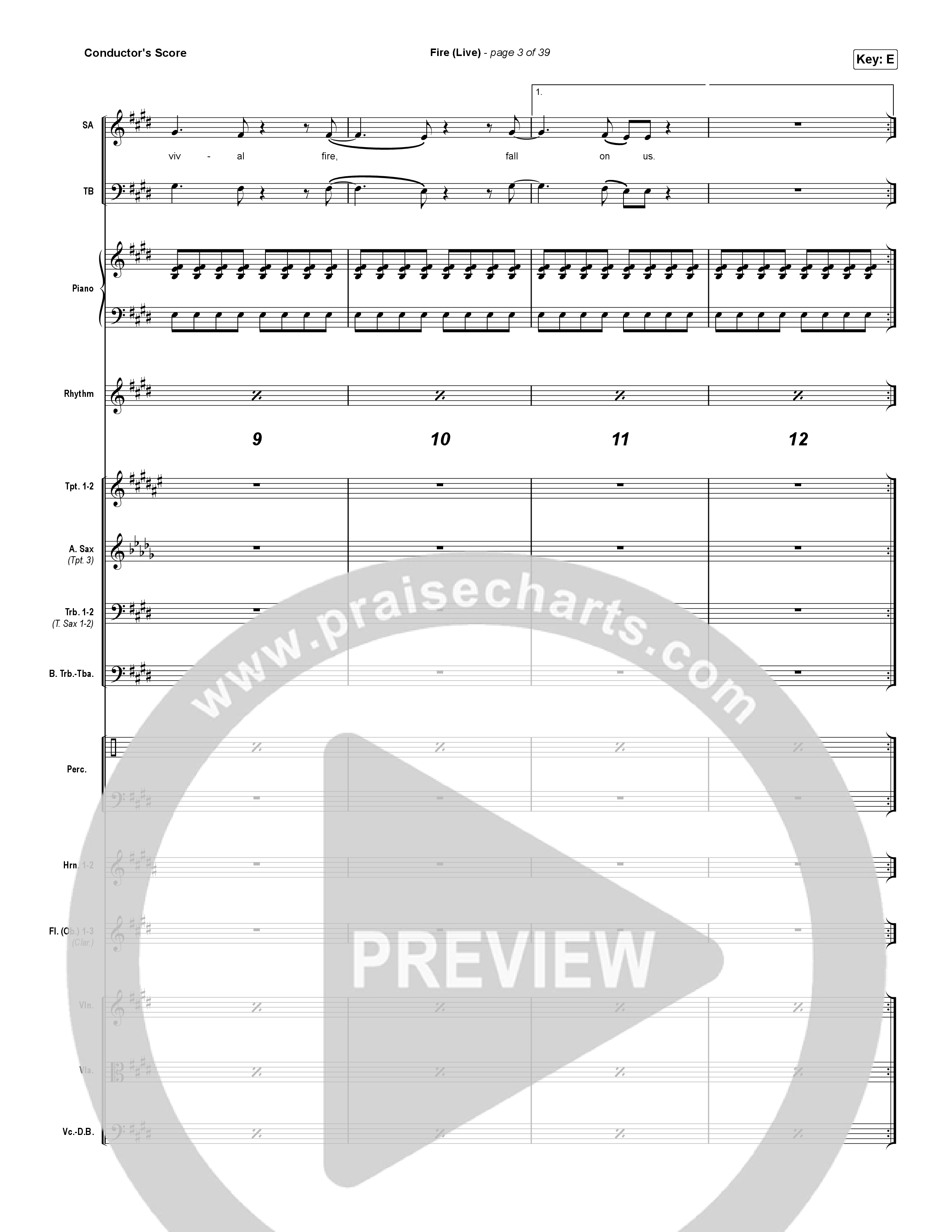 Fire (Choral Anthem SATB) Conductor's Score (CeCe Winans / Arr. Luke Gambill)