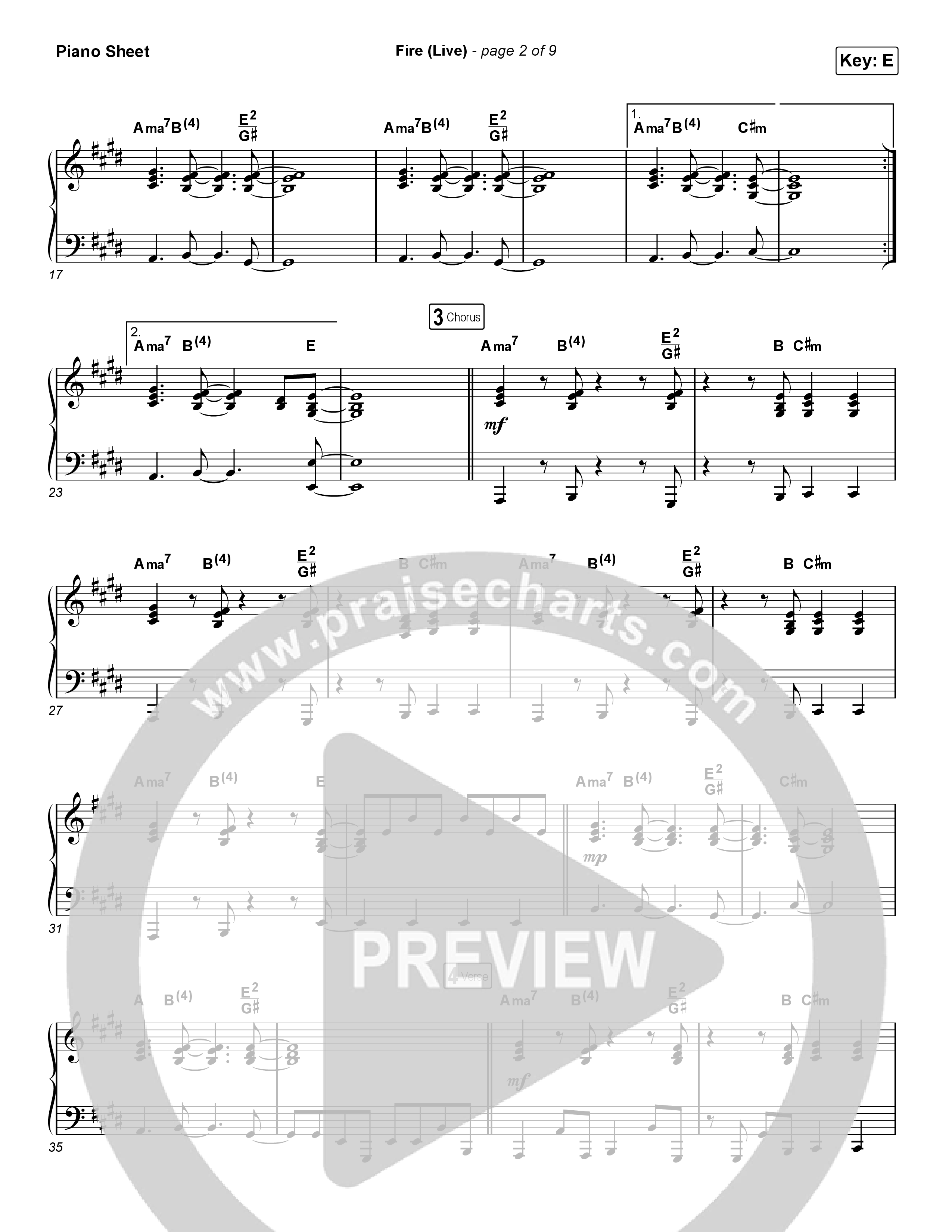 Fire (Choral Anthem SATB) Piano Sheet (CeCe Winans / Arr. Luke Gambill)