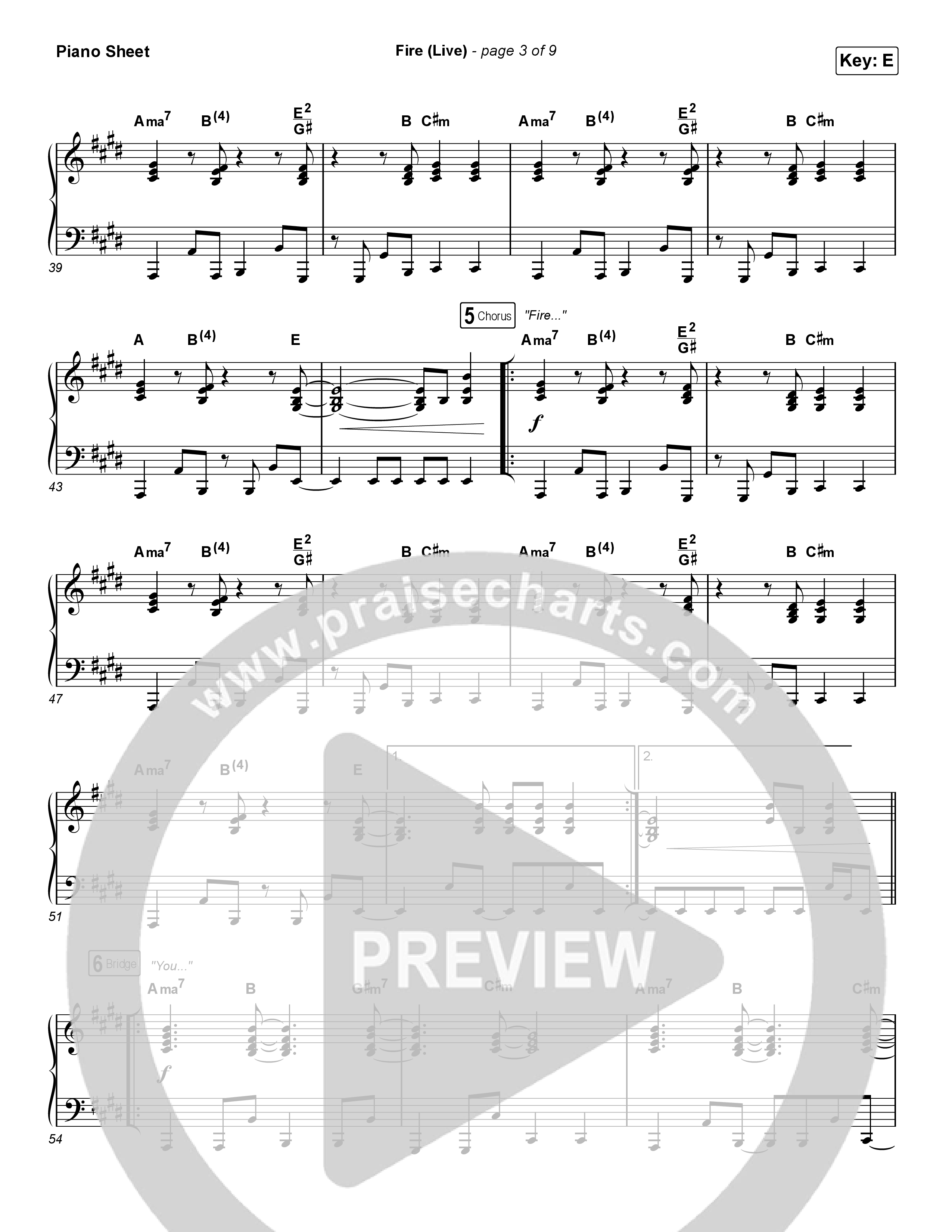 Fire (Choral Anthem SATB) Piano Sheet (CeCe Winans / Arr. Luke Gambill)