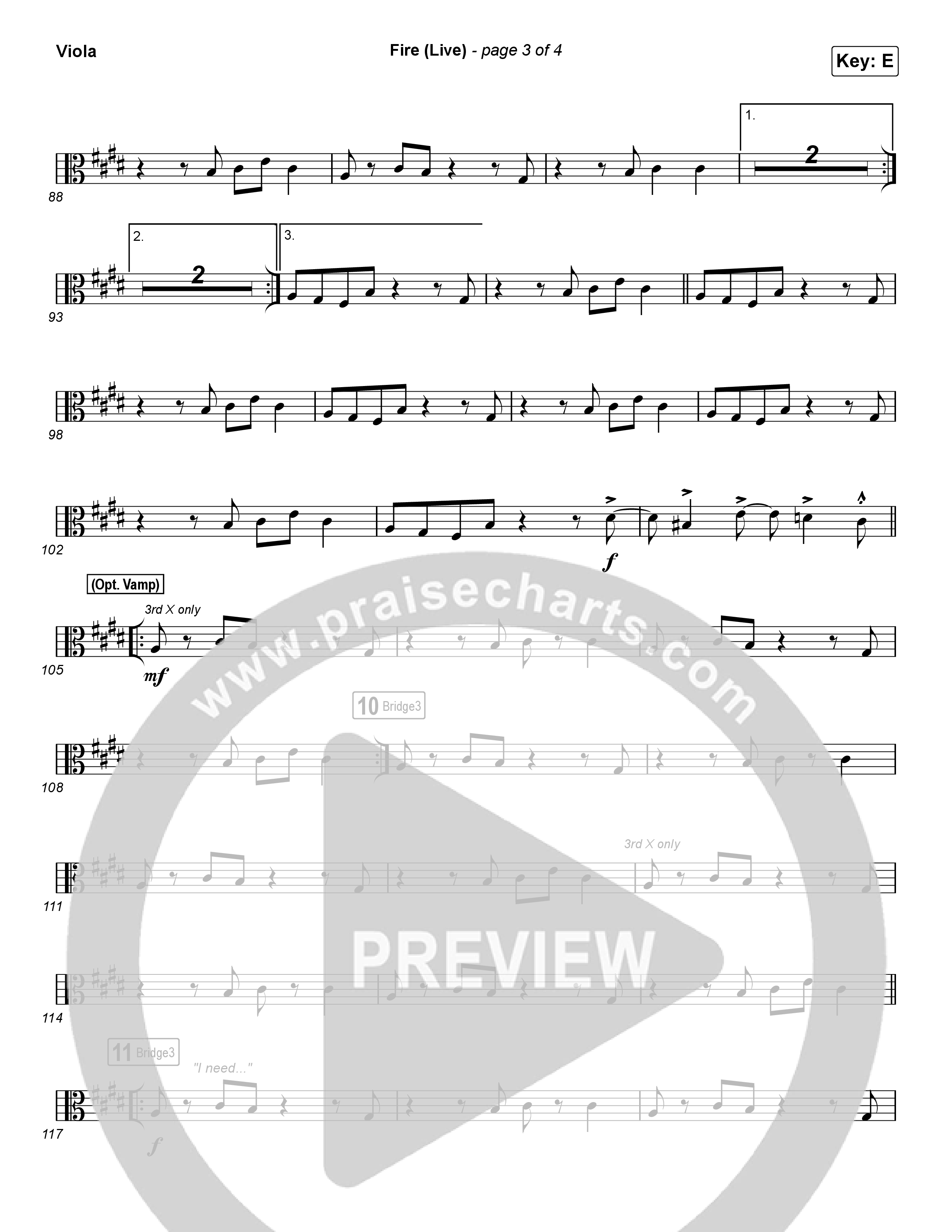 Fire (Choral Anthem SATB) Viola (CeCe Winans / Arr. Luke Gambill)