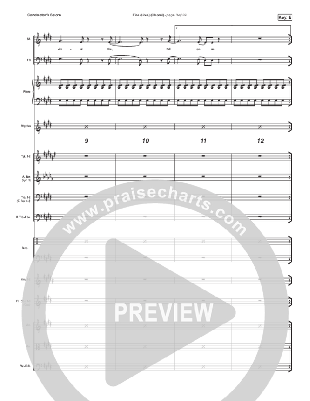 Fire (Choral Anthem SATB) Conductor's Score (CeCe Winans / Arr. Luke Gambill)