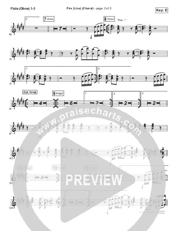 Fire (Choral Anthem SATB) Flute/Oboe 1/2/3 (CeCe Winans / Arr. Luke Gambill)