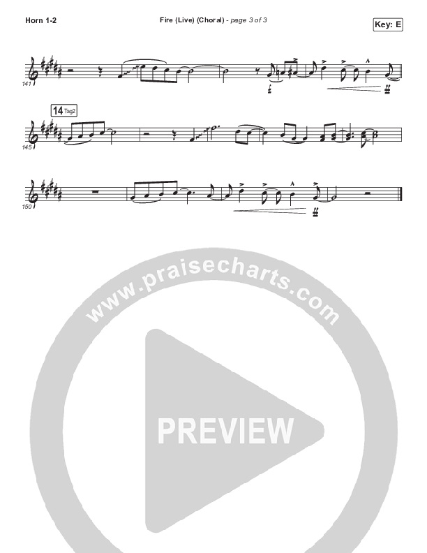 Fire (Choral Anthem SATB) French Horn 1/2 (CeCe Winans / Arr. Luke Gambill)