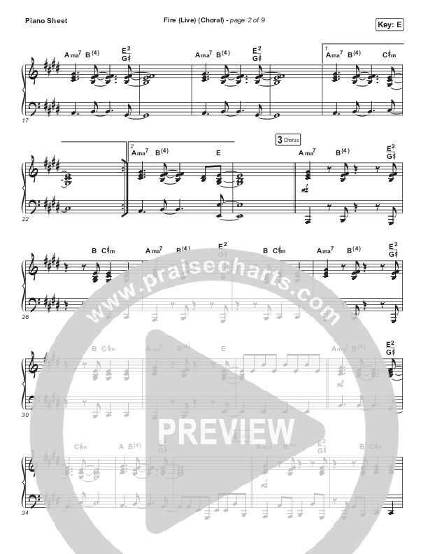 Fire (Choral Anthem SATB) Piano Sheet (CeCe Winans / Arr. Luke Gambill)