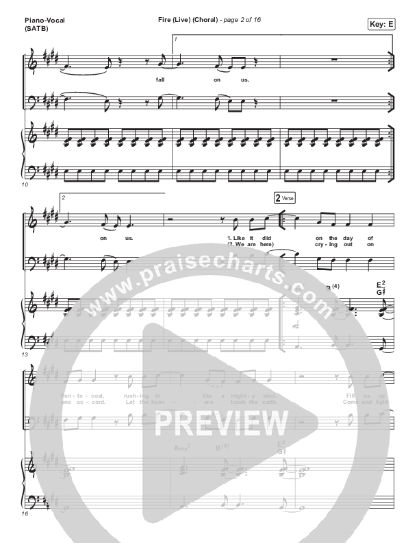 Fire (Choral Anthem SATB) Piano/Vocal Pack (CeCe Winans / Arr. Luke Gambill)