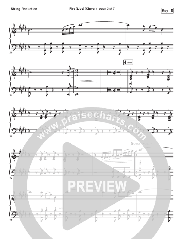 Fire (Choral Anthem SATB) String Pack (CeCe Winans / Arr. Luke Gambill)