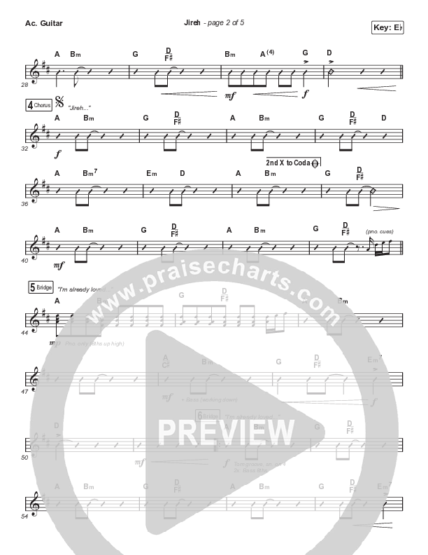 Jireh (Choral Anthem SATB) Acoustic Guitar (Elevation Worship / Maverick City Music / Chandler Moore / Naomi Raine / Arr. Cliff Duren / Mason Brown)