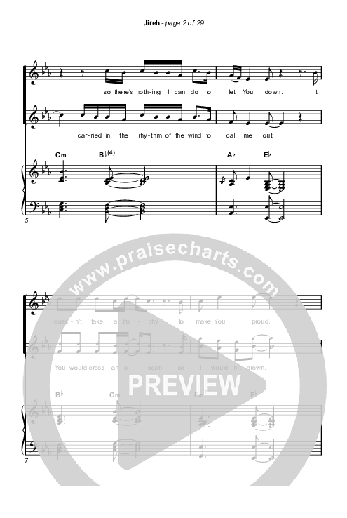 Jireh (Choral Anthem SATB) Octavo (SATB & Pno) (Elevation Worship / Maverick City Music / Chandler Moore / Naomi Raine / Arr. Cliff Duren / Mason Brown)