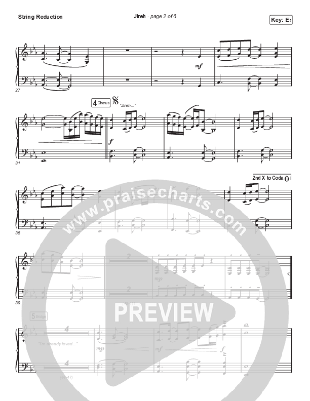 Jireh (Choral Anthem SATB) String Reduction (Elevation Worship / Maverick City Music / Chandler Moore / Naomi Raine / Arr. Cliff Duren / Mason Brown)