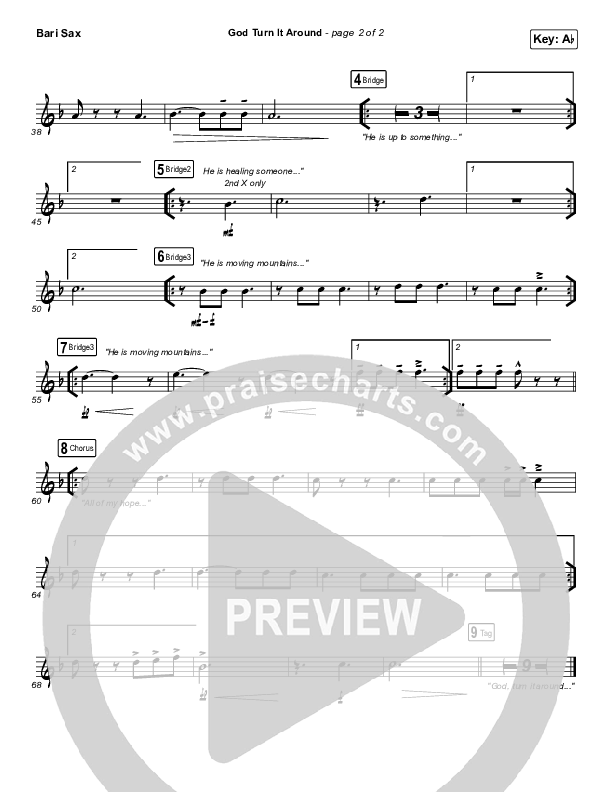 God Turn It Around (Live) Bari Sax (Church Of The City / Jon Reddick)