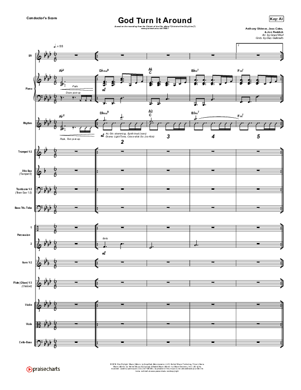 God Turn It Around (Live) Conductor's Score (Church Of The City / Jon Reddick)
