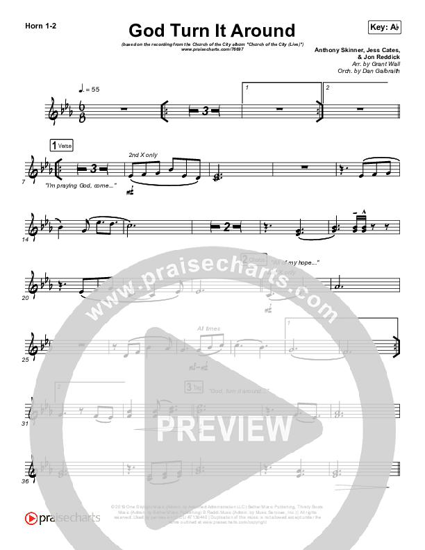 God Turn It Around (Live) Brass Pack (Church Of The City / Jon Reddick)