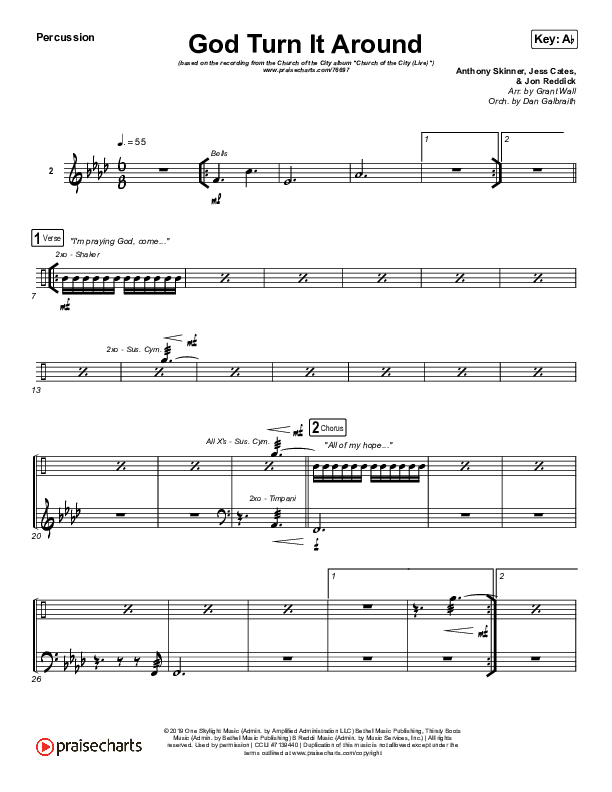 God Turn It Around (Live) Percussion (Church Of The City / Jon Reddick)