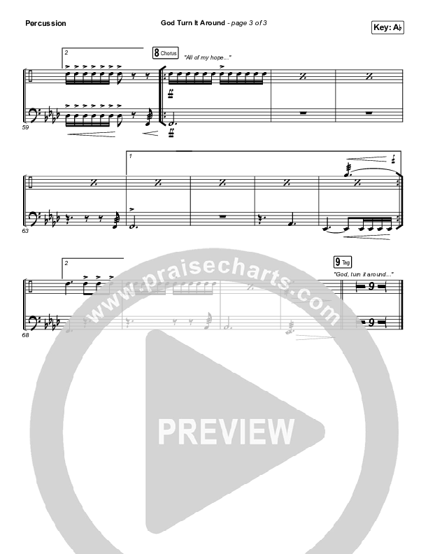 God Turn It Around (Live) Percussion (Church Of The City / Jon Reddick)