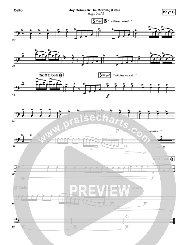 Joy Comes In The Morning (Live) Cello (Church Of The City / Tasha Layton)