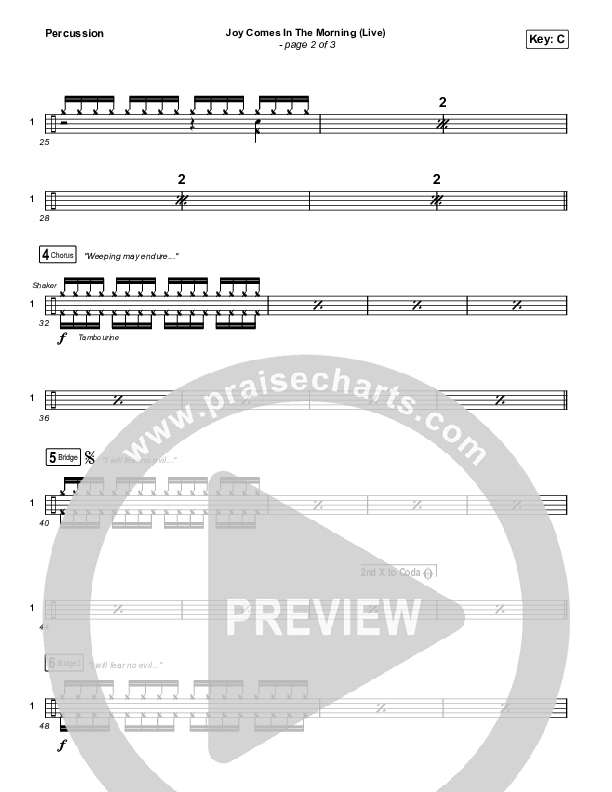 Joy Comes In The Morning (Live) Percussion (Church Of The City / Tasha Layton)