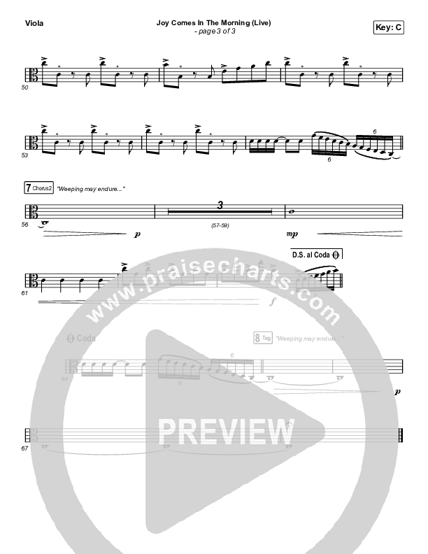 Joy Comes In The Morning (Live) Viola (Church Of The City / Tasha Layton)