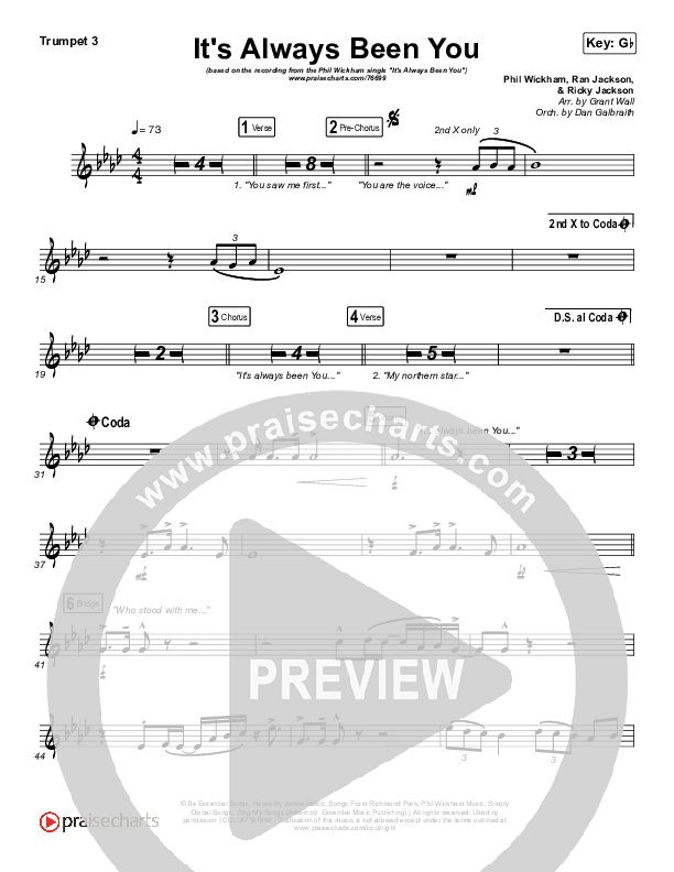 It's Always Been You Trumpet 3 (Phil Wickham)
