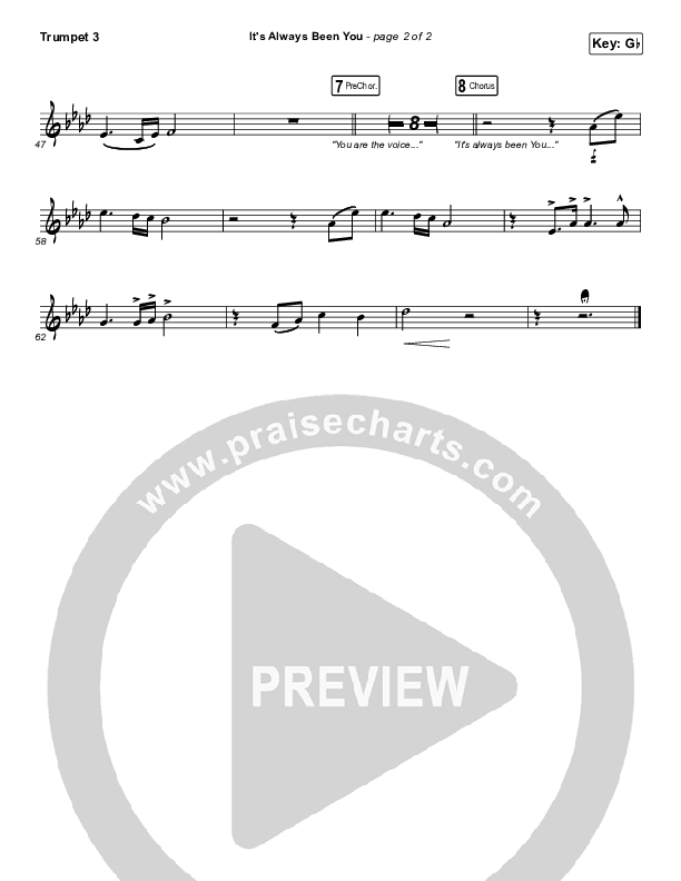 It's Always Been You Trumpet 3 (Phil Wickham)