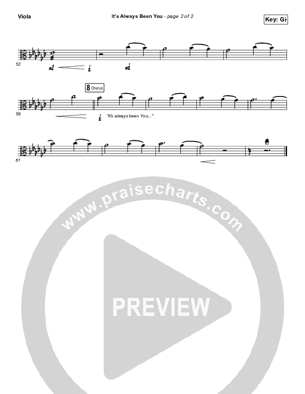 It's Always Been You Viola (Phil Wickham)