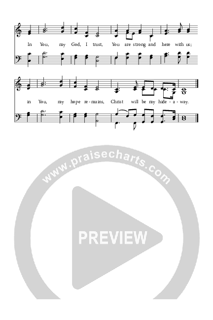 Christ Will Be My Hideaway Hymn Sheet (Sovereign Grace)