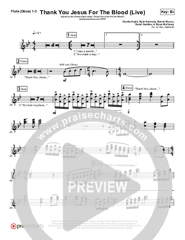 Thank You Jesus For The Blood Wind Pack (Charity Gayle)