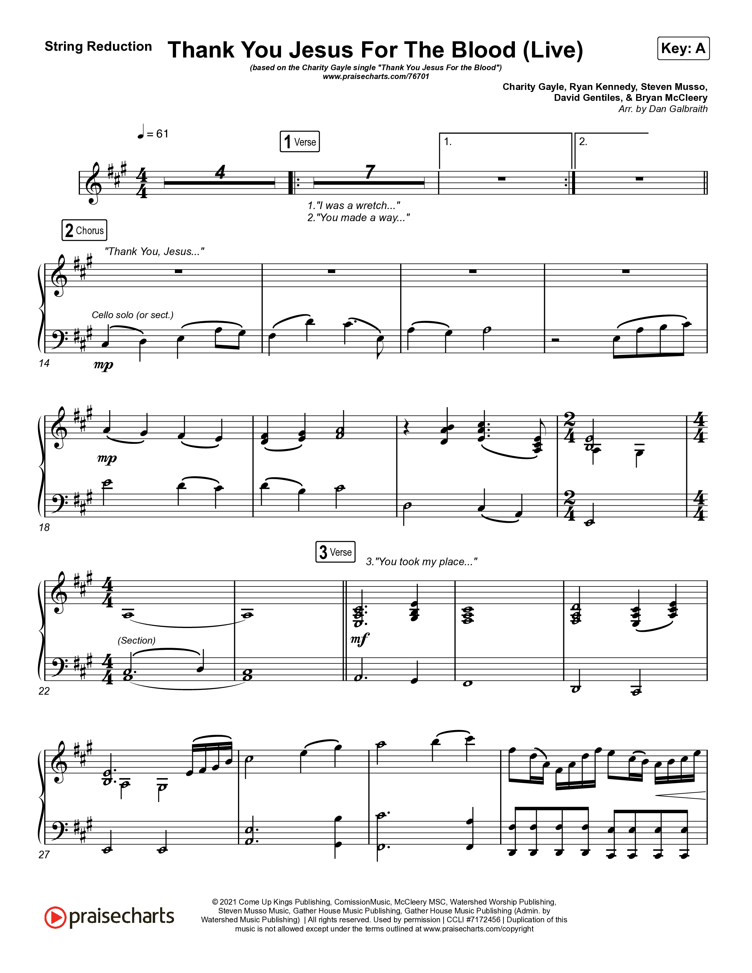 Thank You Jesus For The Blood String Reduction (Charity Gayle)