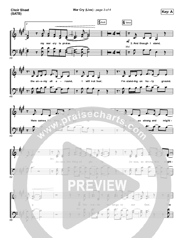 War Cry (Live) Choir Vocals (SATB) (The Belonging Co / Henry Seeley)