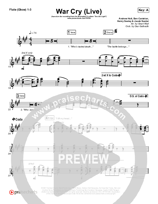 War Cry (Live) Wind Pack (The Belonging Co / Henry Seeley)