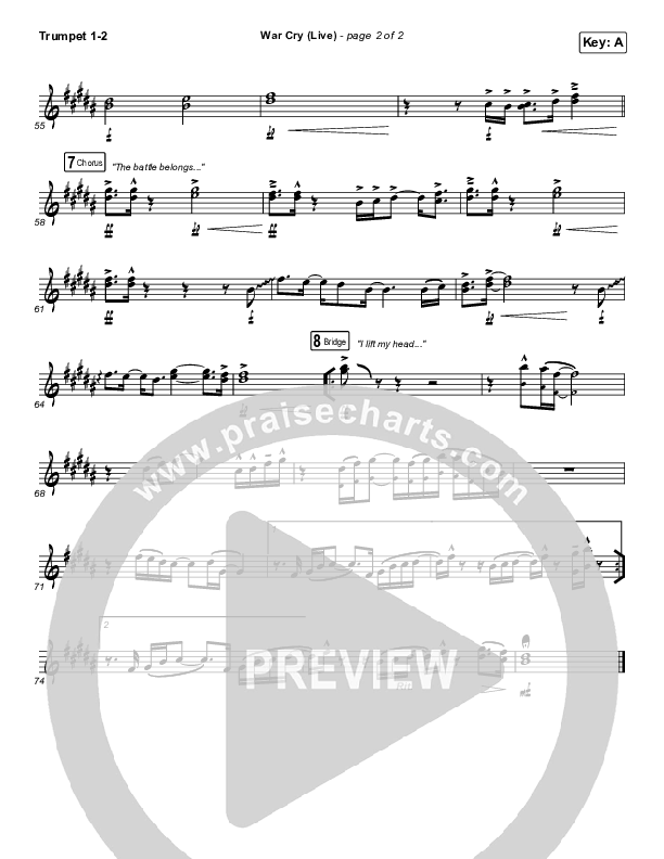 War Cry (Live) Trumpet 1,2 (The Belonging Co / Henry Seeley)